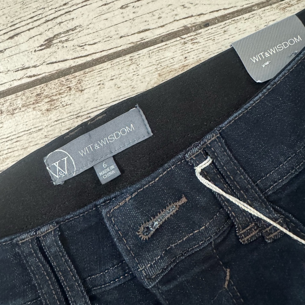 Wit & Wisdom Women's Deep Indigo Boot Cut Jeans- flattering fit (from Nordstrom) - Picture 10 of 11